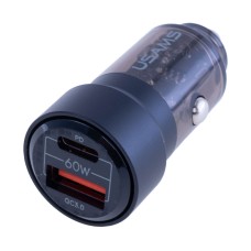 Автомобільний зарядний пристрій A+C 60W, чорний US-CC208 – USAMS