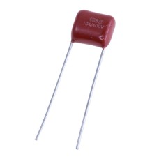 Конденсатор CBB21 100nF 400V J(±5%), P=7,5mm, 9x8x5mm CBB21-104J400VP7.5 плівковий JEC
