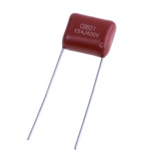 Конденсатор CBB21 150nF 400V J(±5%), P=10mm, 12x10x6mm CBB21-154J400VP10 плівковий JEC