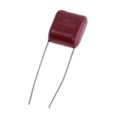 Конденсатор CBB21 470nF 400V J(±5%), P=10mm, 12x14x7mm CBB21-474J400VP10 плівковий JEC