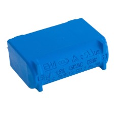 Конденсатор 1,5uF 450VAC ±5% CBB61 36x13,5x24, пусковий CBB61-155J450V BM,JEC