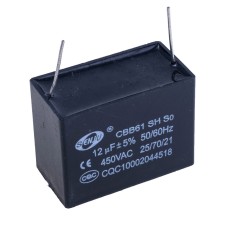 Конденсатор 12uF 450VAC ±5% CBB61 48x25x35, пусковий CBB61-126J450V SENJU,JEC