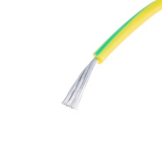 Силіконовий провід 22AWG (0.3mm²-60/0.08TS) жовто-зелений