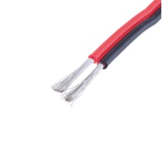 Силіконовий провід 2-жильний 20AWG (0.5mm2-100/0.08TS) чорний, червоний