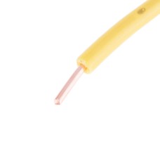 Провід одножильний 0.5mm² (20AWG, 1xD0.8mm, мідь, PVC) жовтий