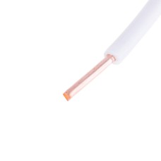 Провід одножильний 1.0mm² (18AWG, 1xD1.13mm, мідь, PVC) білий