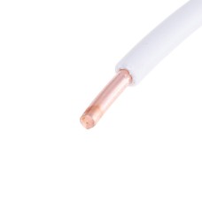 Провід одножильний 4.0mm² (12AWG, 1xD2.25mm, мідь, PVC) білий