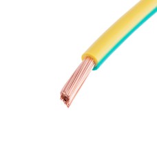Провід багатожильний 6mm² (10AWG, 84xD0.29mm) жовто-зелений