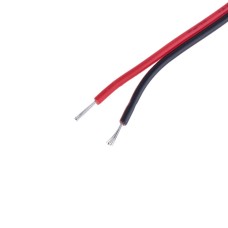 Провід живлення плоский 2-жильний 24 AWG (PVC, 11/0.14/TS) чорний+червоний