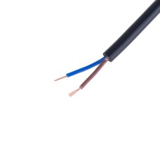 Провід круглий 2 x багатожильний у чорній оболонці 25AWG (PVC, 12/0.14/AS) коричневий+синій