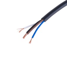 Провід круглий 4 x багатожильний у чорній оболонці 25AWG (PVC, 12/0.14/AS) коричневий+синій+білий+коричневий