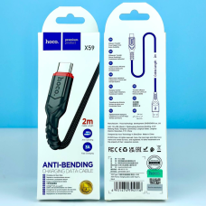Кабель USB A plug - Type-C plug довжина 2m, чорний (Hoco X59)