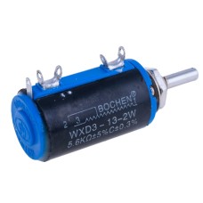 Багатооборотний потенціометр дротовий 5,6 kOhm, WXD3-13-2W-5.6K Ohm