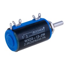 Багатооборотний потенціометр дротовий 3,3 kOhm, WXD3-13-2W-3.3K Ohm