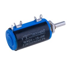 Багатооборотний потенціометр дротовий 2,2 kOhm, WXD3-13-2W-2.2K Ohm