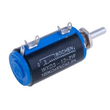 Резистор Багатооборотний потенціометр дротовий 100 kOhm, WXD3-13-2W-100K Ohm