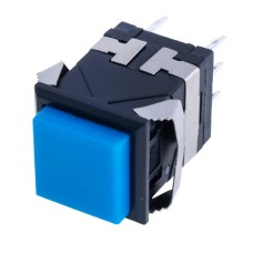 Кнопка без фіксації синя, KD2-24 Blue Button Daier