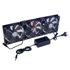 Збірка 3 вентилятора 360x120mm, із захистом та регулятором 220VAC.