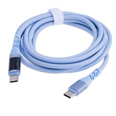 Провід синій з індикатором USB type-C male PD100W 2m YiChen