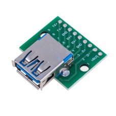 Перехідник-модуль USB-A 3.0 Female на платі, 9 pin