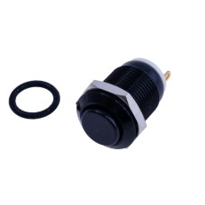 Кнопка без фіксації, IP65, GQ12H-10M-A Black Daier