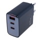 Зарядний пристрій GaN 67W, TCT67-XR01 Black Toocki