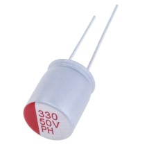 Конденсатор 330uF 50V 10x12,5, HED1-PH-50V337M 10x12,5, полімерний JEC