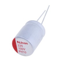Конденсатор 220uF 100V 12,5x16, HED1-PH-100V227M 12,5*16, полімерний JEC