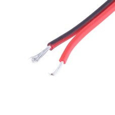 Силіконовий провід 2-жильний 26AWG (0.15mm2-30/0.08TS) чорний, червоний