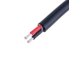 Силіконовий провід 2-жильний у чорній оболонці 12AWG(4mm2 56/0.3/TS) чорний, червоний