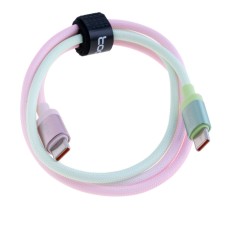 Провід USB type-C / USB type-C 240W, градієнт рожевий-зелений, 1 метр, 40100022 Toocki