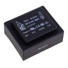 Трансформатор залитий 0,5VA, 12 V, BV EI 301 2824 HAHN