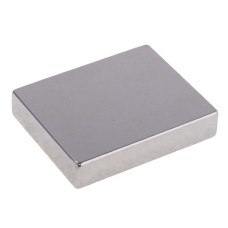 Магніт NdFeB, Блок 50 х 40 х 10 mm (N38), Ni + Cu + Ni (нікель) HHII