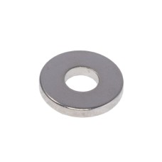 Магніт NdFeB, Диск (шайба) D10 x d4 x 1.5 mm (N50), Ni + Cu + Ni (нікель) HHII