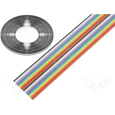 Шлейф FLCC-20/30 -BQ Cable (кабель стрічковий багатобарвний, крок 1,27; 20 жил)