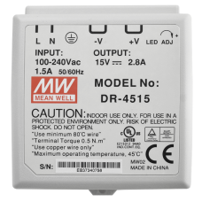 Блок живлення на DIN-рейку 45W 15V DR-4515 MeanWell