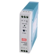 Блок живлення на DIN-рейку 20W 12V MDR-20-12 MeanWell