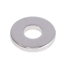 Магніт NdFeB, Диск (шайба) D10 x d4 x 1.5mm (N38), Ni + Cu + Ni (нікель) HHII