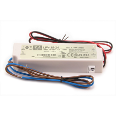 Блок живлення для світлодіодів 1,5A, 24VDC, LPV-35-24 MeanWell