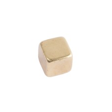 Магніт NdFeB, Блок 7,5 x 7,5 x 7,5 mm (N48), Ni + Cu + Ni + Au (золото) HHII