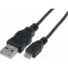 Кабель USBA-plug - USBmicro - plug довжина 1,8 м, чорний (MIUSB-166-1.8A)