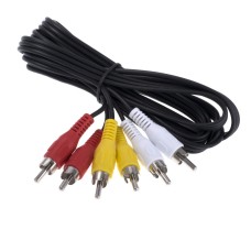 Кабель, вилка RCA x3, з обох сторін, 1,5м (CABLE-521) Goobay