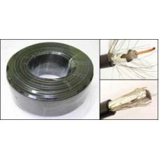 Коаксіальний кабель RG-58 (48 жил, 0.813 Copper + PE + Al.foil + 0.12x48 tinned copper + PVC) China