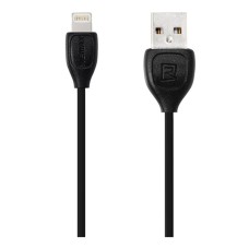 USB кабель Remax RC-050i Lesu Apple iPhone SE 2022, iPhone 14 Pro Max, iPhone 14 Plus, iPhone 14 Pro, iPhone 14, iPhone 13 Pro, iPhone 13 Mini, iPhone 13, iPhone 13 Pro Max, iPhone 12 Mini, iPhone 12 Pro Max, Lightning, Original, 1.0 м., Чорний