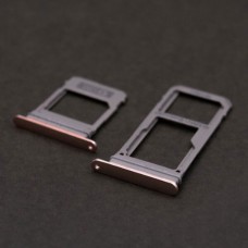Слот SIM-карти (лоток) Samsung A520 Galaxy A5 Duos, A720 Galaxy A7 Duos, з роз'ємом карти пам'яті, Рожевий