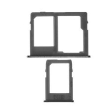 Слот SIM-карти (лоток) Samsung J415 Galaxy J4 Plus 2018, J610 Galaxy J6 Plus, з роз'ємом карти пам'яті, Чорний