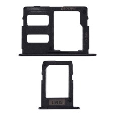 Слот SIM-карти (лоток) Samsung J330F Galaxy J3 Duos, J530 Galaxy J5, J730 Galaxy J7, з роз'ємом карти пам'яті, Чорний