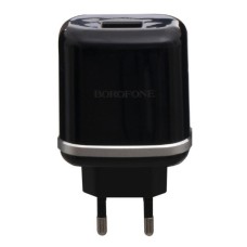 Мережевий зарядний пристрій Borofone BA36A QC3.0, 3.0 A, Чорний