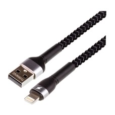 USB кабель Remax RC-124i Jany Apple iPhone SE 2022, iPhone 14 Pro Max, iPhone 14 Plus, iPhone 14 Pro, iPhone 14, iPhone 13 Pro, iPhone 13 Mini, iPhone 13, iPhone 13 Pro Max, iPhone 12 Mini, iPhone 12 Pro Max, iPhone 12 Pro, Lightning, Черный