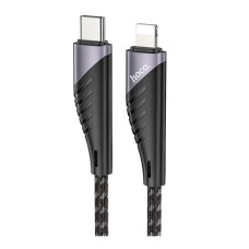 USB кабель Hoco U95 Apple iPhone SE 2022, iPhone 14 Pro Max, iPhone 14 Plus, iPhone 14 Pro, iPhone 14, iPhone 13 Pro, iPhone 13 Mini, iPhone 13, iPhone 13 Pro Max, iPhone 12 Mini, iPhone 12 Pro Max, iPhone 12 Pro, Lightning, 1.2 м., Чорний
